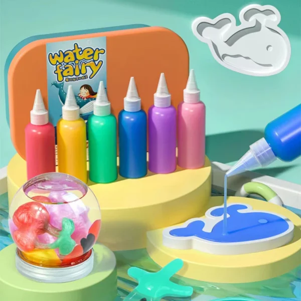 ชุดเจลน้ำสำหรับเด็ก ชุดเจลปั้นน้ำ DIY ของเล่นเสริมพัฒนาการ ของเล่นฝึกสมอง Magical Water Seape ปรับปรุงความคิดสร้างสรรค์